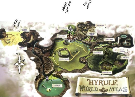hyrule castle map ocarina of time 3ds
